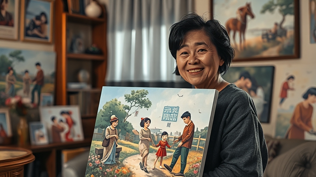 장애를 넘어선 성공 (realistic 스타일)