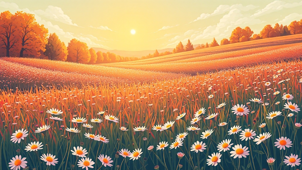 구절초 활용 제품 및 연구 현황 (illustration 스타일)