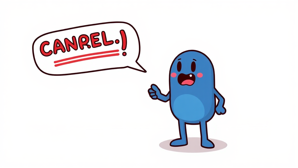 앱/PC 초간단 해지 방법 (cartoon 스타일)