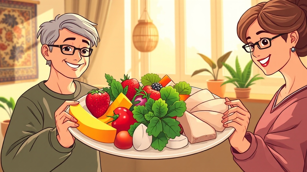 항암 치료 단계별 식단 관리 (cartoon 스타일)