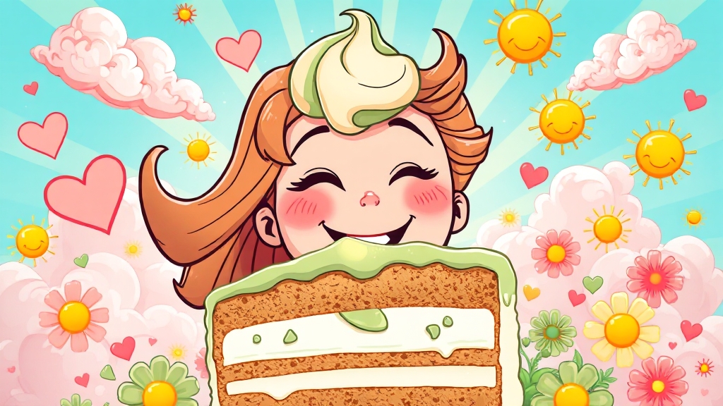 녹차 관련 음식 꿈 해몽 (cartoon 스타일)