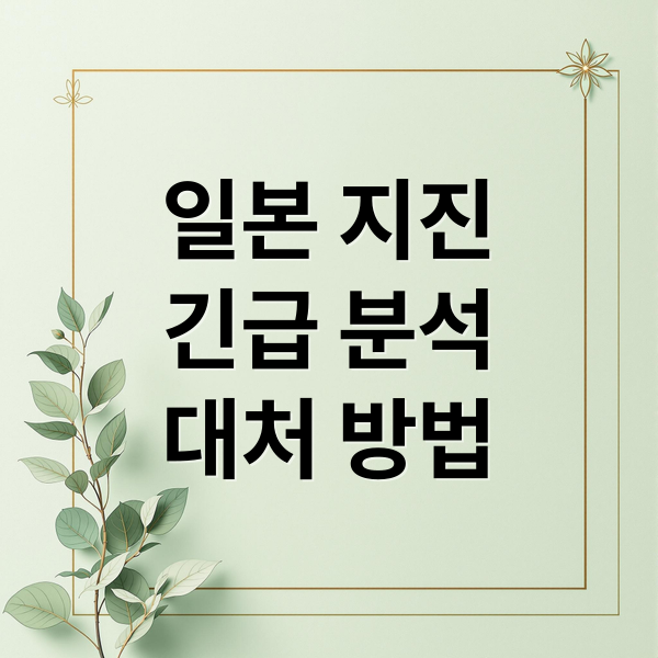 일본 지진
긴급 분석
대처 방법 (일본 지진 현황)