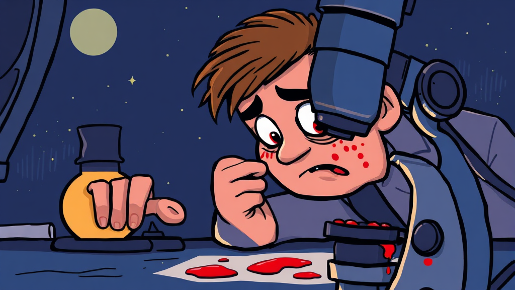 주요 증상 및 자가 진단 (cartoon 스타일)