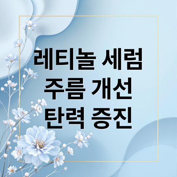 레티놀 세럼
주름 개선
탄력 증진 (레티놀 세럼 추천 주름 개선)