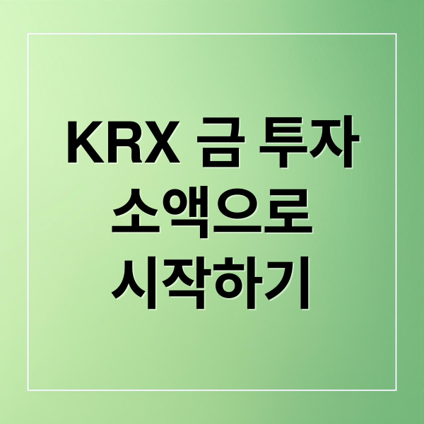 KRX 금 투자
소액으로
시작하기 (KRX 금투자 1g 소액투자)