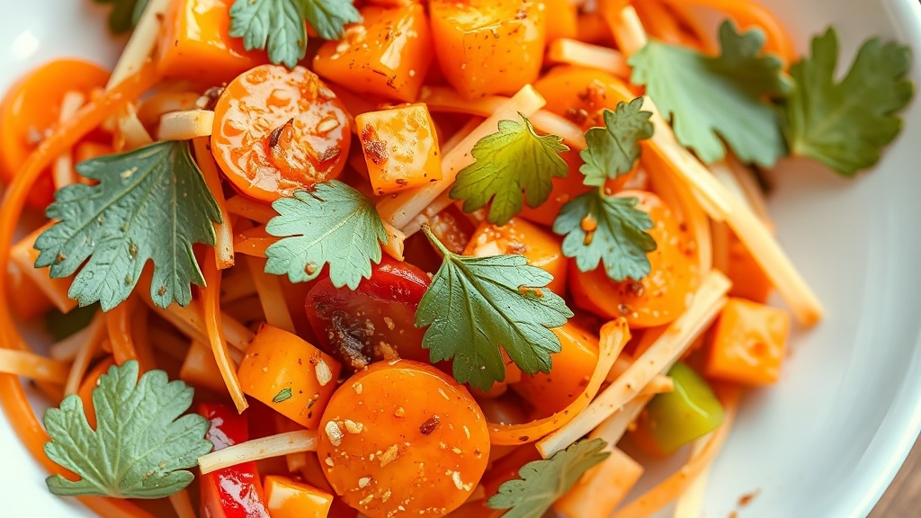 안소영 고구마순무침 소개 (realistic 스타일)