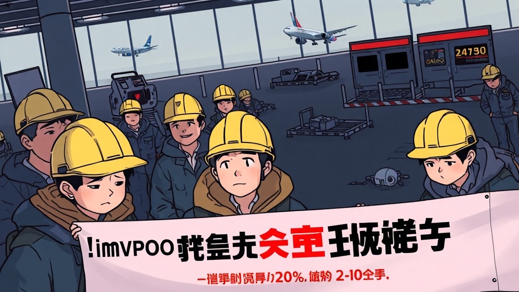 파업 배경: 노동 환경 심층 분석 (cartoon 스타일)