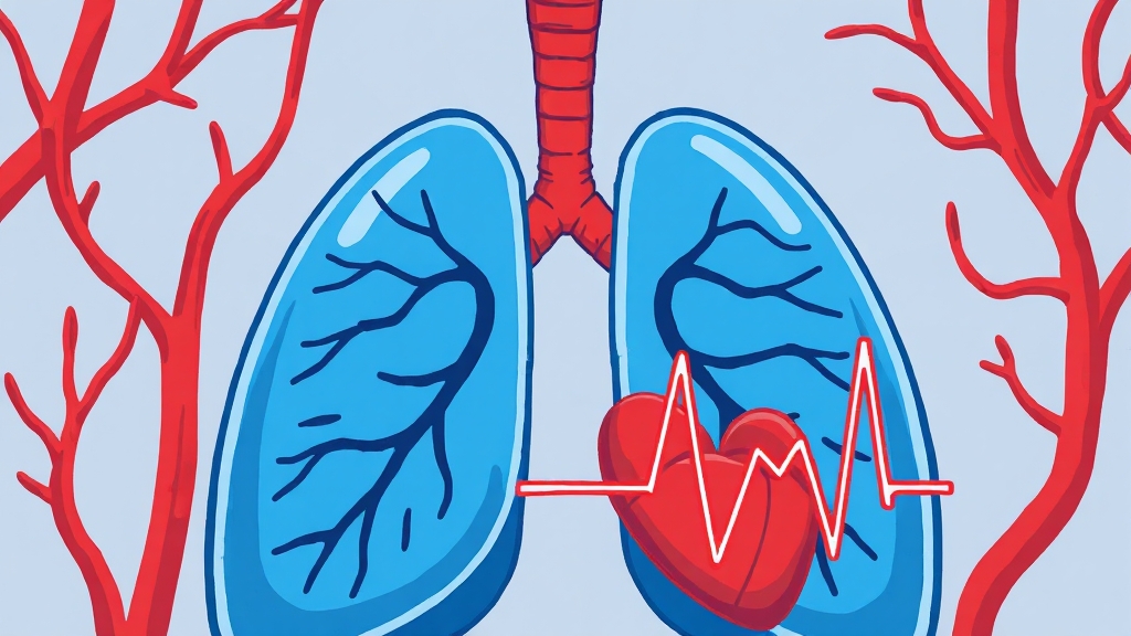 폐동맥 고혈압 예후 및 합병증 (cartoon 스타일)