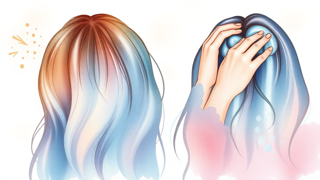 올바른 샴푸 사용법: 건강한 두피를 위한 가이드 (watercolor 스타일)