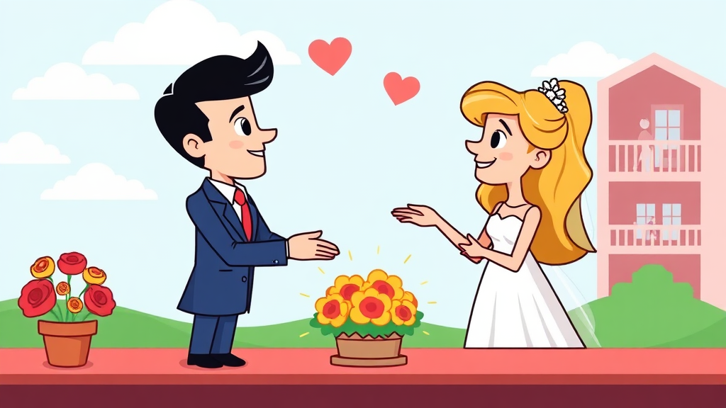 당첨 후 결혼/이혼 시 불이익 (cartoon 스타일)