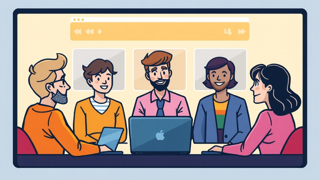 밋-챗 연동, 시너지 효과 (cartoon 스타일)