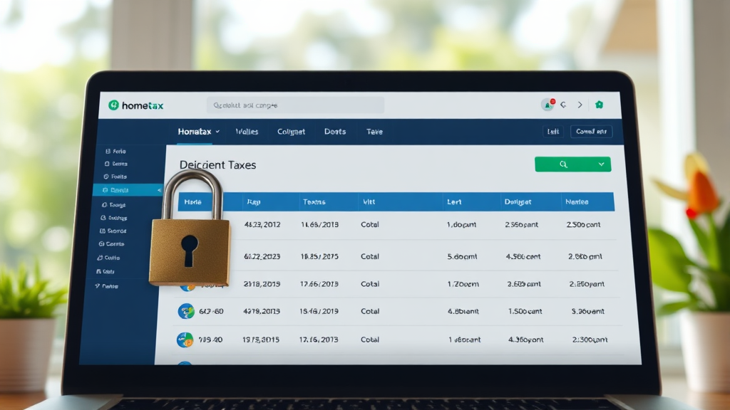 국세 체납, 어떻게 조회하나요? (realistic 스타일)