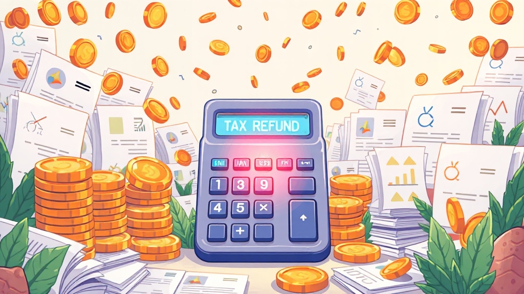 환급금, 얼마나 받을까? (cartoon 스타일)