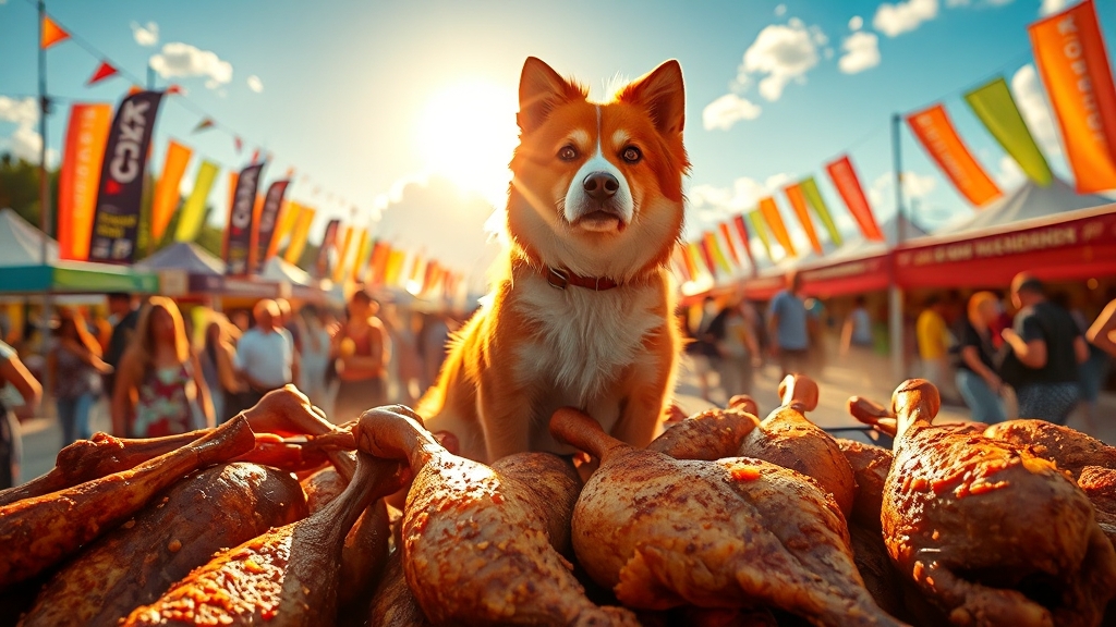 브랜드별 복날 치킨 프로모션 (realistic 스타일)