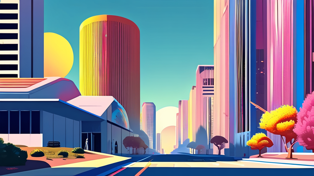 사회, 문화, 기술 분야 소식 (cartoon 스타일)