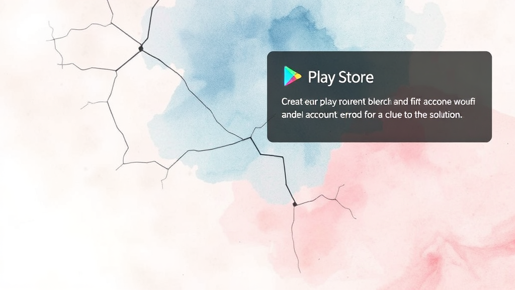 네트워크 및 계정 문제, 플레이스토어 오류의 숨은 주범 (watercolor 스타일)