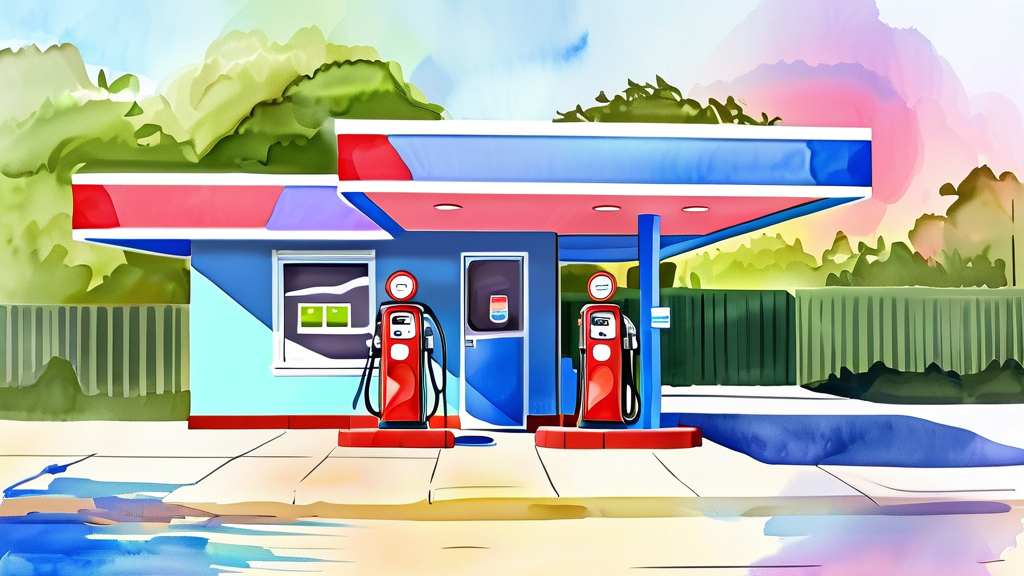 내 주변 최저가 주유소, 오피넷으로 한눈에 찾기 (watercolor 스타일)