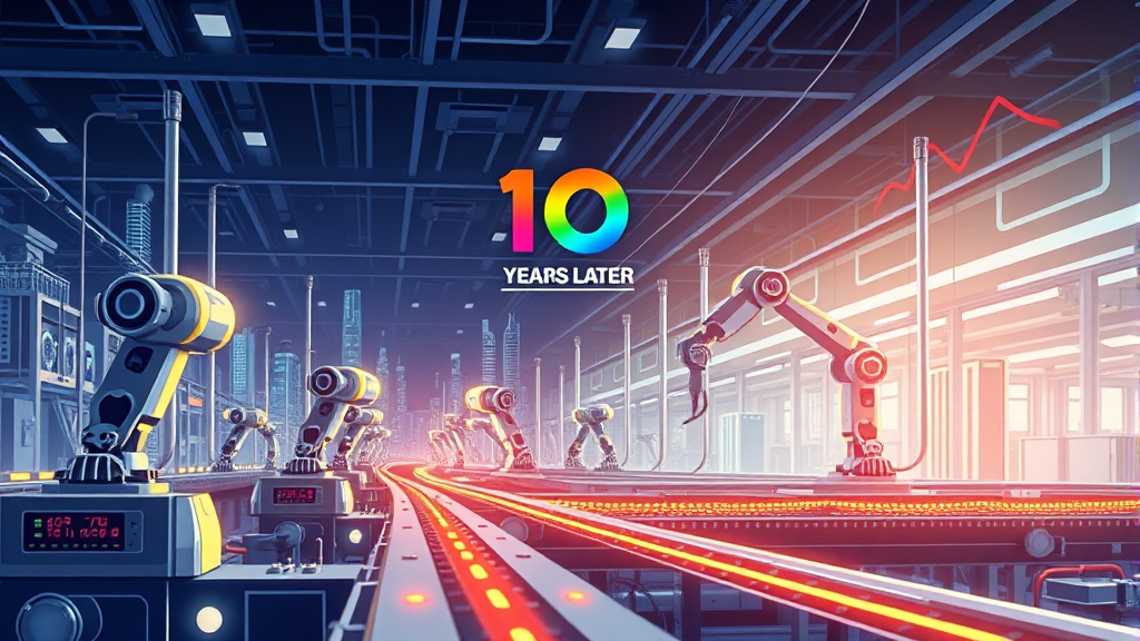 로봇 산업 성장 전망 (illustration 스타일)