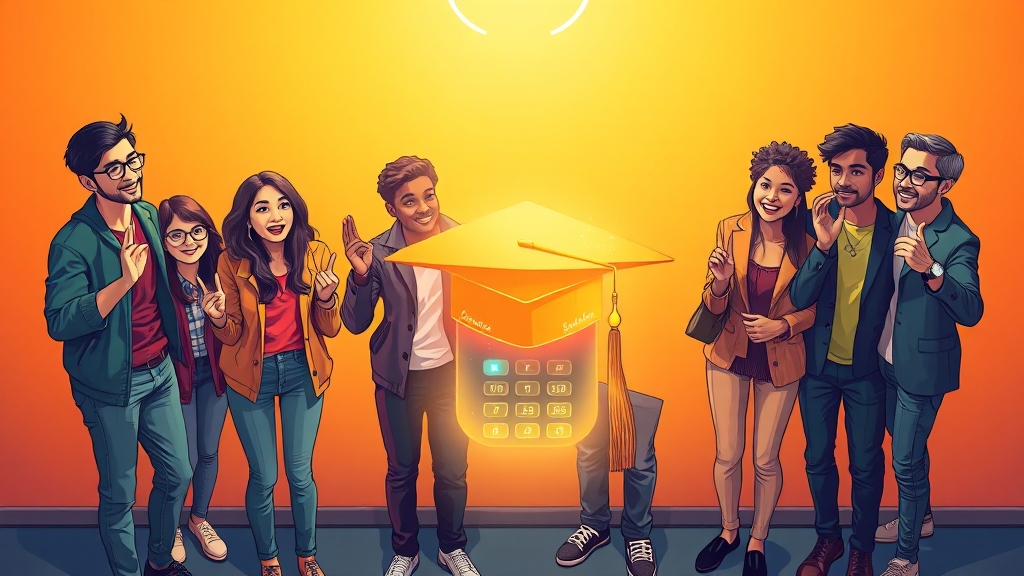 학자금 대출, 더 이상 걱정 마세요! (illustration 스타일)