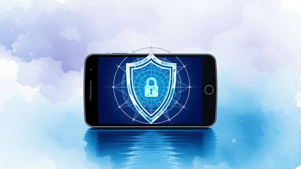 유심 보호 서비스, 이것만 주의! (watercolor 스타일)