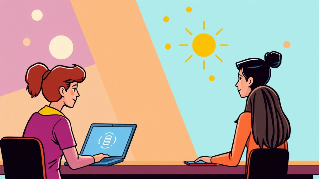 미래를 준비하는 취업 교육 및 직업 훈련 (cartoon 스타일)