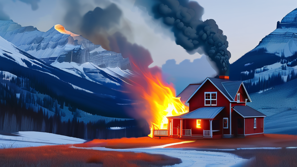 불 꿈 해몽: 불의 크기와 장소에 따른 길흉 (realistic 스타일)