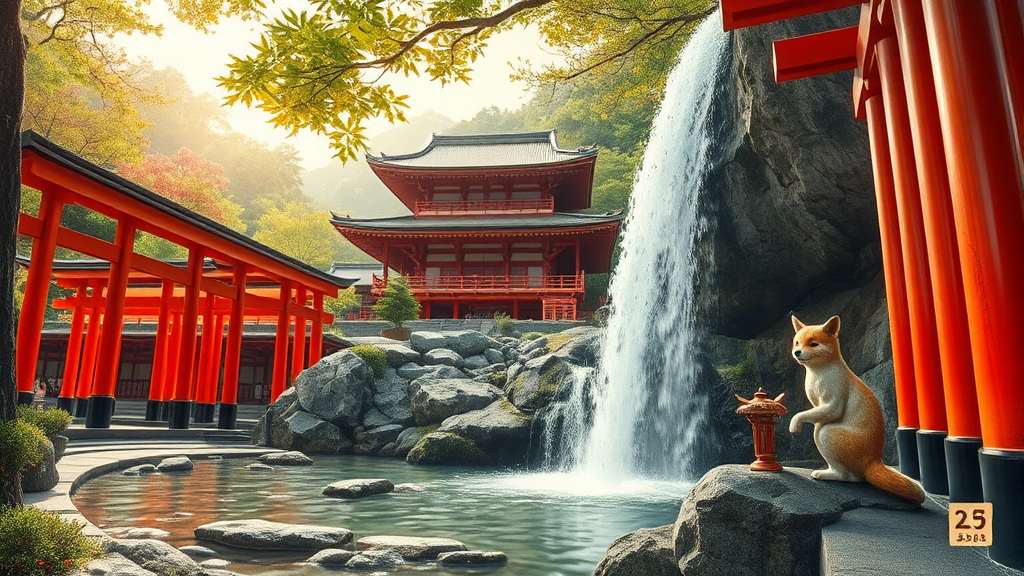 청수사 & 후시미 이나리 신사: 교토 대표 명소 탐방 (realistic 스타일)