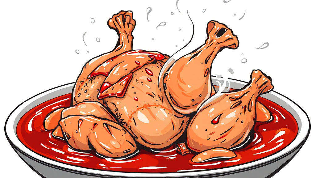 닭볶음탕 황금 레시피 (illustration 스타일)