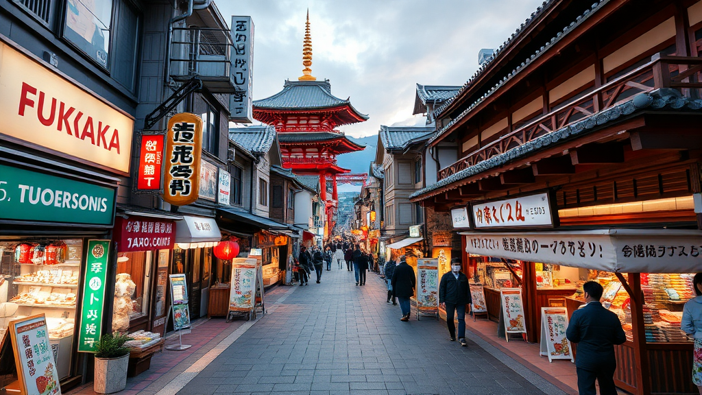 후쿠오카 여행 코스 추천 (realistic 스타일)