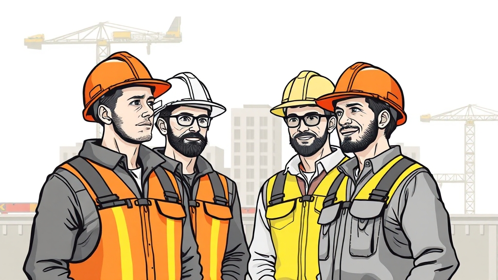 정부 노력: 노동안전 종합대책 (illustration 스타일)