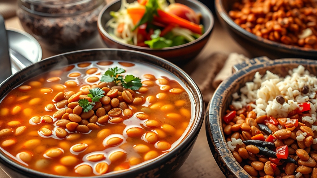 렌틸콩 섭취 방법 및 권장량 (realistic 스타일)