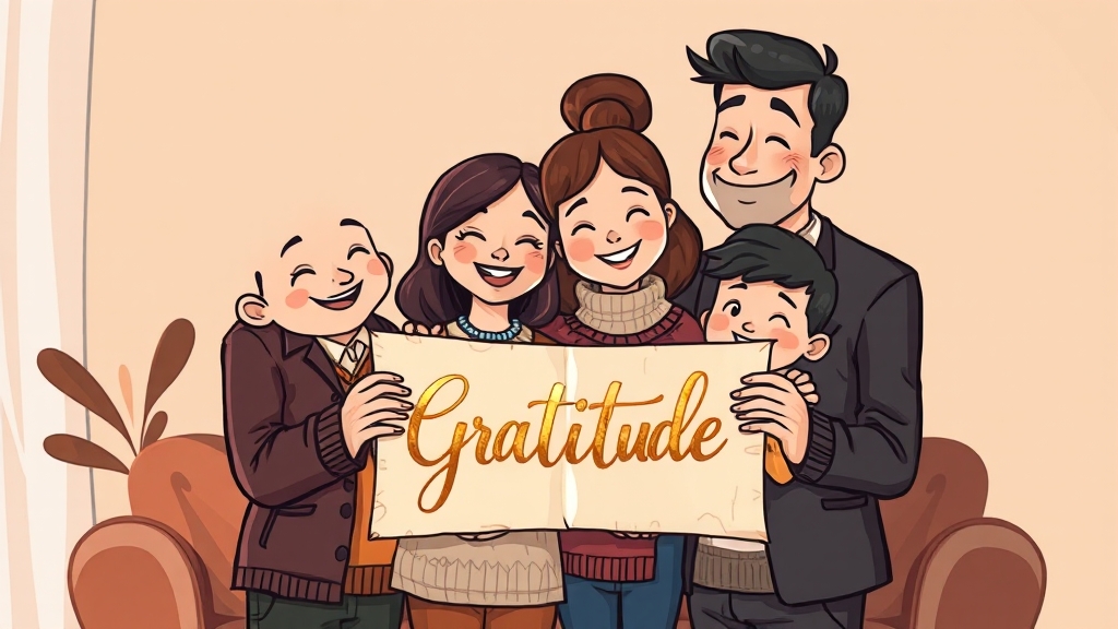 선물에 감동 더하는 따뜻한 인사말 (cartoon 스타일)