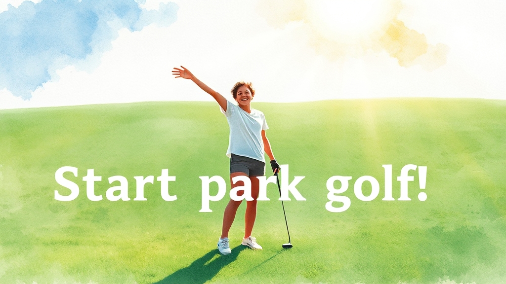 파크골프, 지금 시작하세요! (watercolor 스타일)