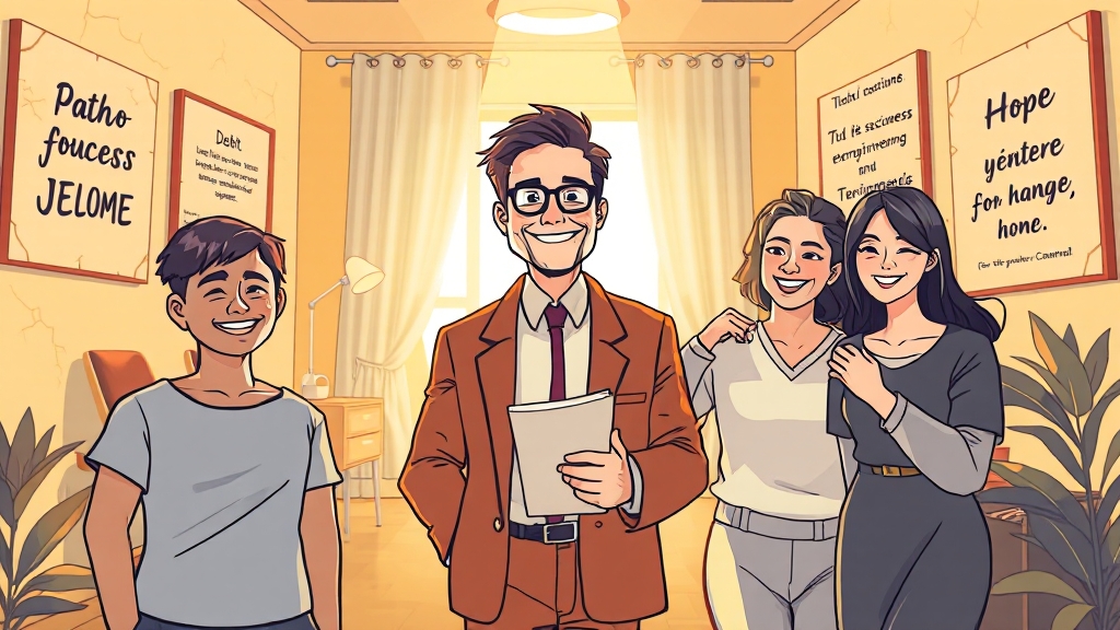 피해자를 위한 정부 지원과 제도 활용 (cartoon 스타일)