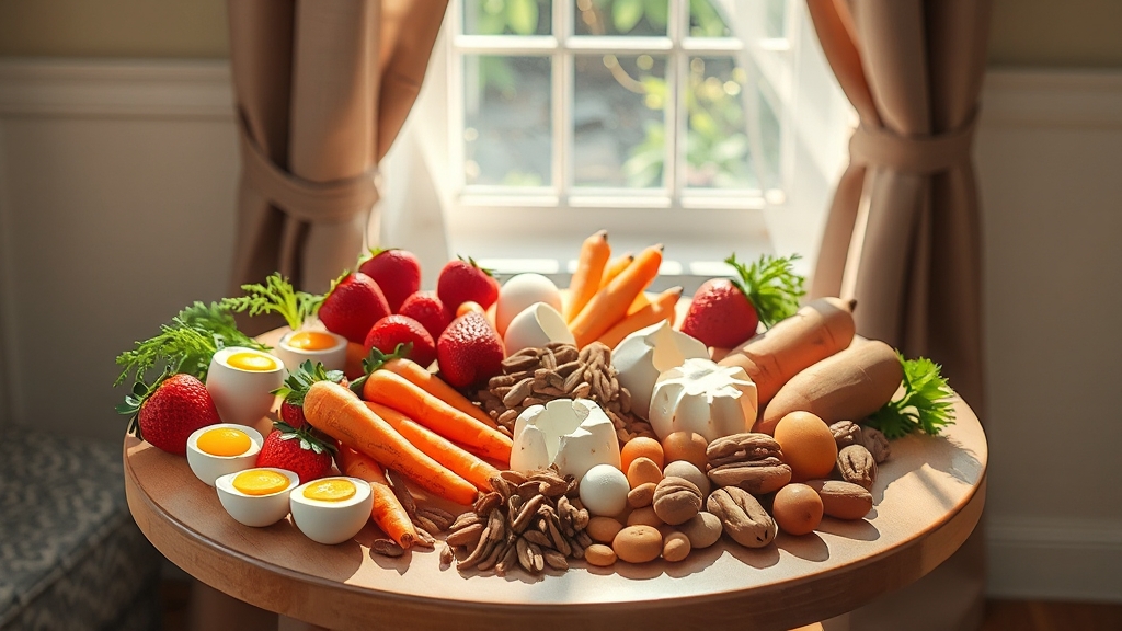 혈당 걱정 없이 즐기는 간식 종류 (realistic 스타일)