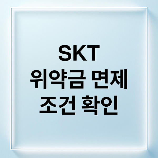 SKT
위약금 면제
조건 확인 (SKT 위약금 면제 2025 번호이동)