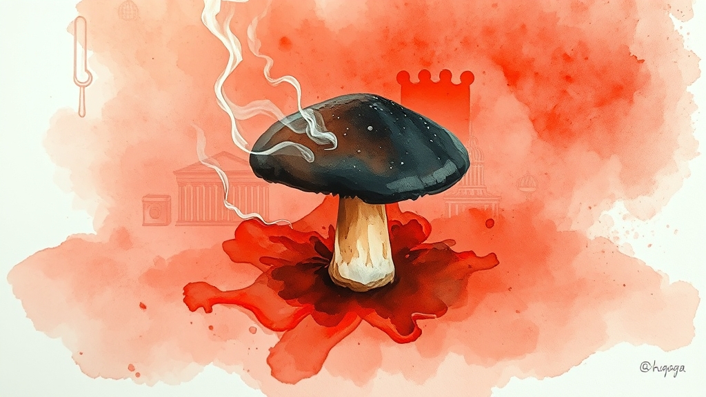 차가버섯 부작용 및 주의사항 (watercolor 스타일)