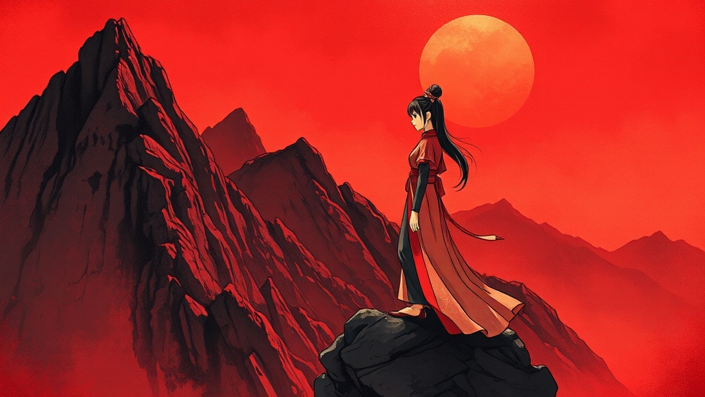 탄금에 담긴 자연과 정서 (cartoon 스타일)