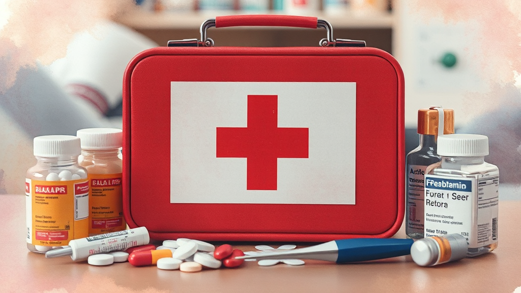 상비약 종류 및 목록 (watercolor 스타일)