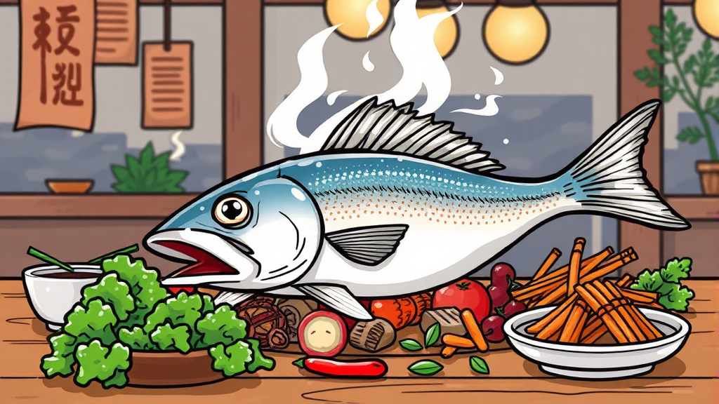 범진상사 과메기 소개 (cartoon 스타일)