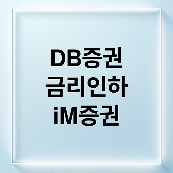 DB증권
금리인하
iM증권 (DB증권 대출 금리 10월 이벤트)