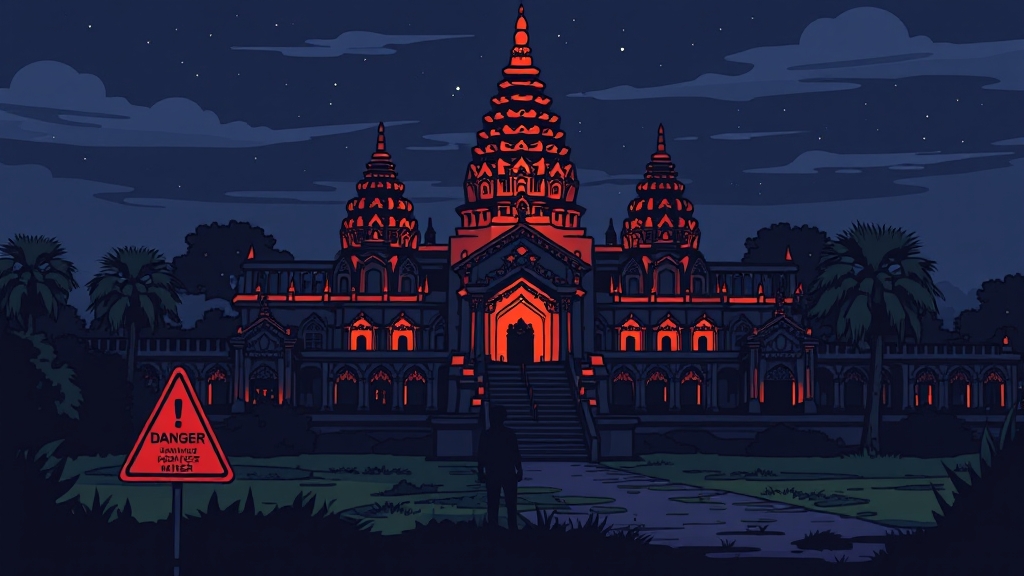캄보디아 여행, 위험 요소는? (cartoon 스타일)