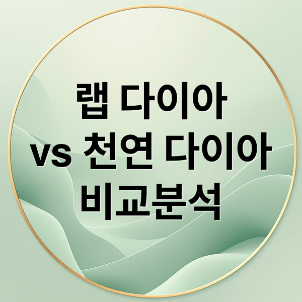 랩 다이아
vs 천연 다이아
비교분석 (랩 다이아몬드 천연 다이아몬드 구별)