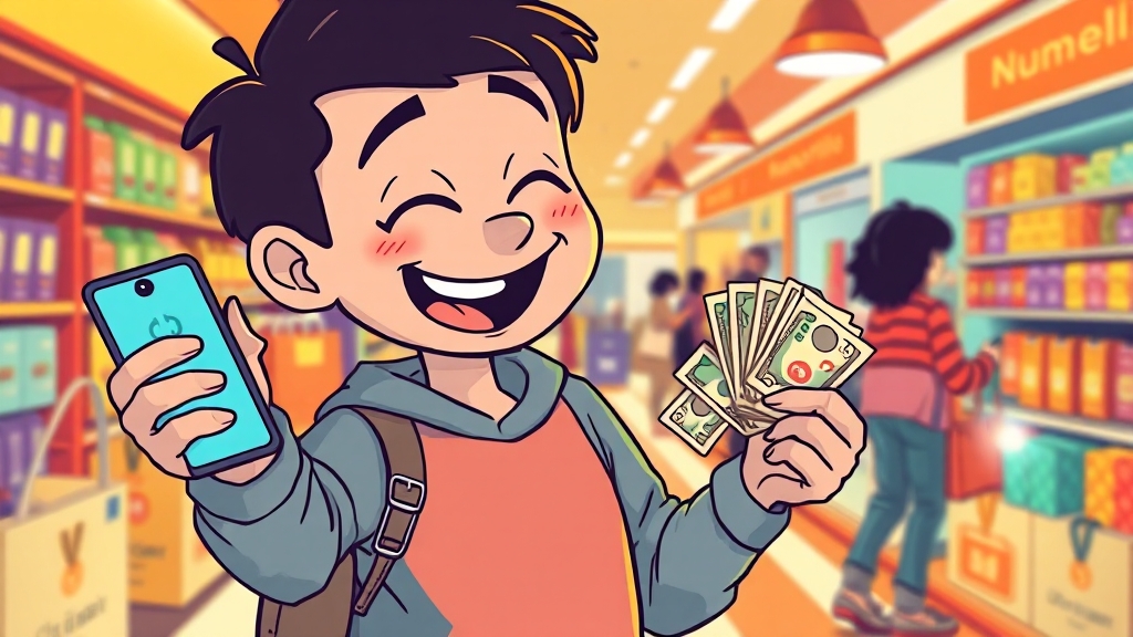 스마트폰 구매, 이렇게 하면 싸게 산다! (cartoon 스타일)