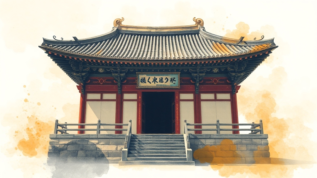 국립경주박물관 관람 안내 (watercolor 스타일)