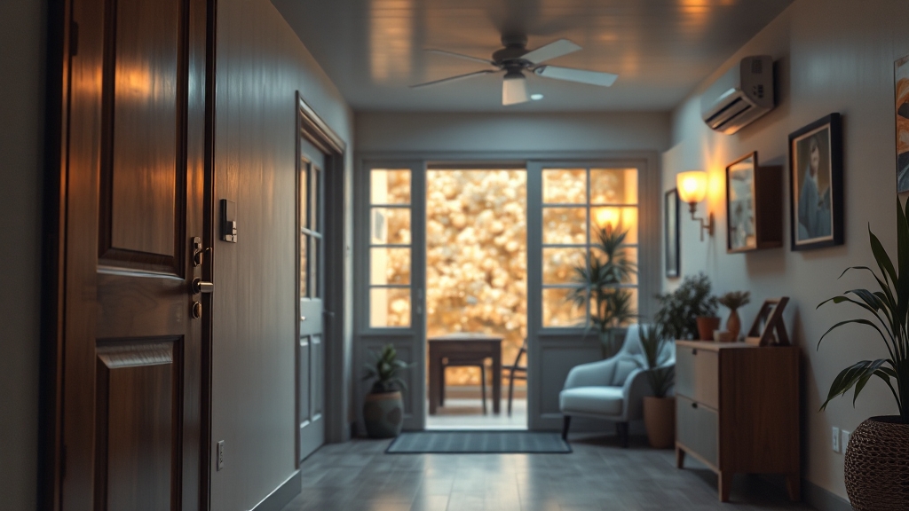 스마트 홈 보안 및 안전 (realistic 스타일)