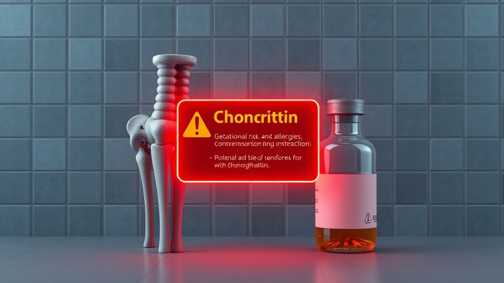 콘드로이친 부작용 및 주의사항 (illustration 스타일)