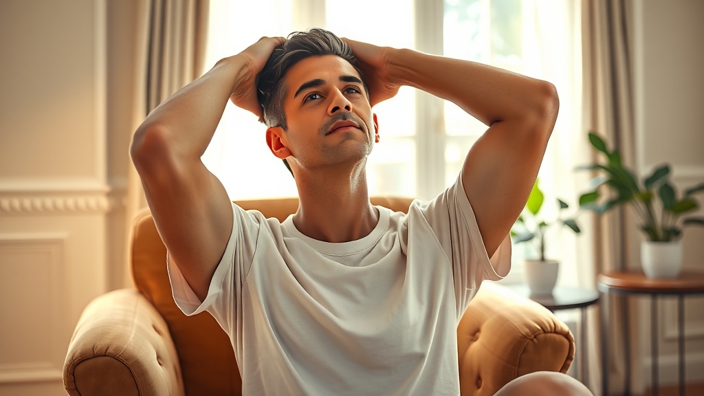 사각근 긴장 완화 방법 (realistic 스타일)