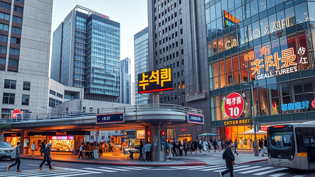 더블 역세권 입지 조건 (realistic 스타일)