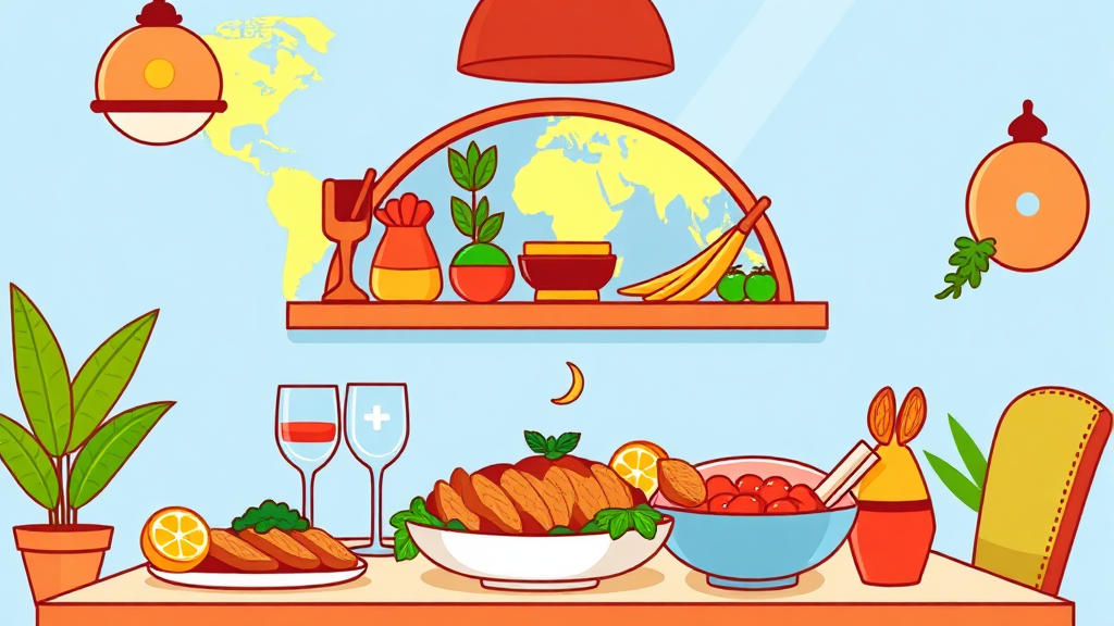 다채로운 식사 서비스: 건강과 맛을 모두 잡은 식단 (cartoon 스타일)